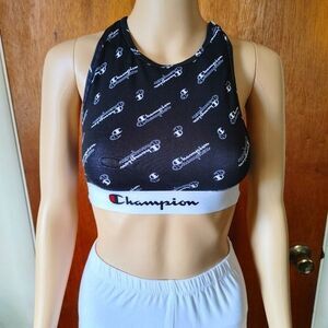 Champion Sports Bra All Over Logo Design size XS NEW!